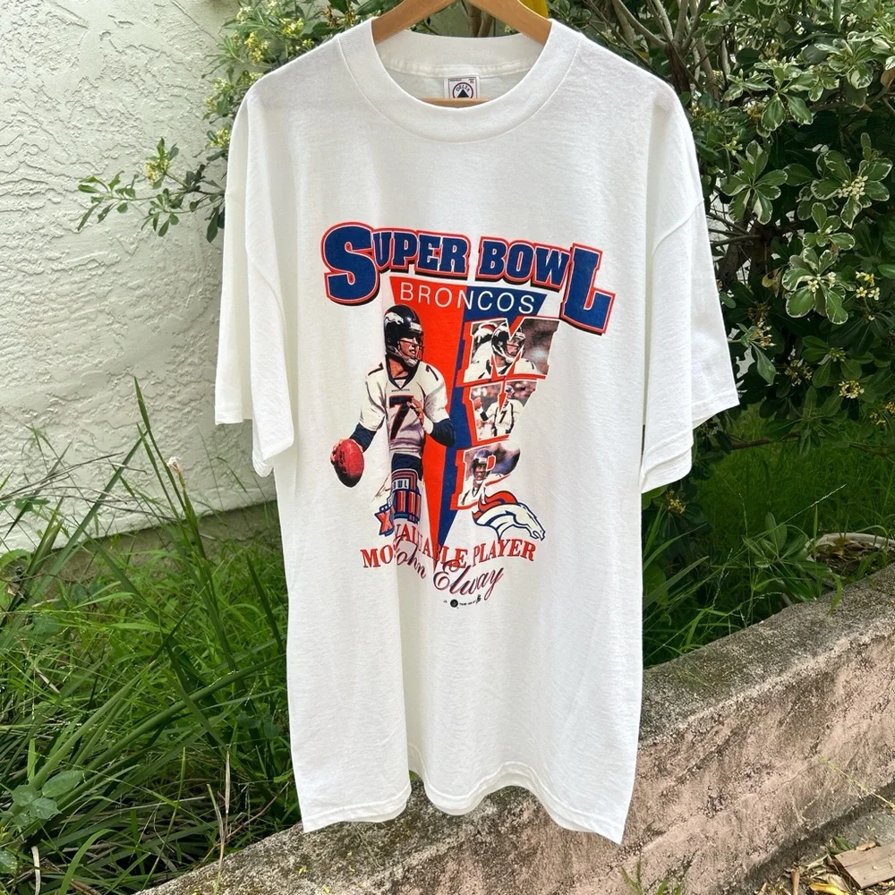 Vintage 1999 John Elway Denver Broncos Super Bowl NFL Shirt